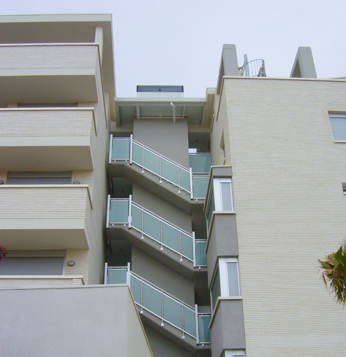 Vista longitudinal del conjunto